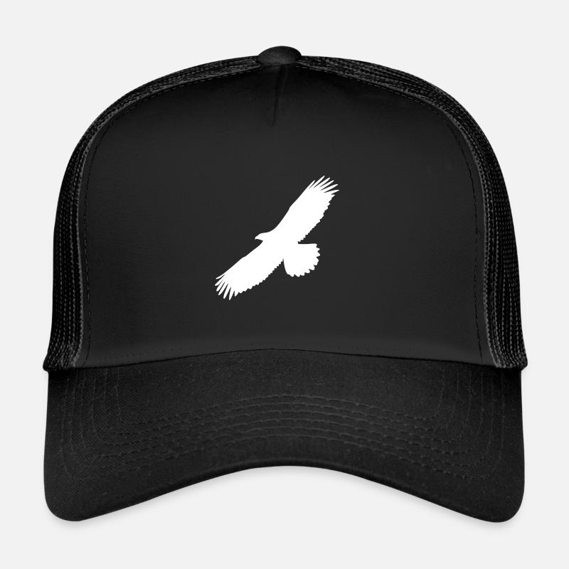 Golden eagle, white, silhouette Trucker Cap