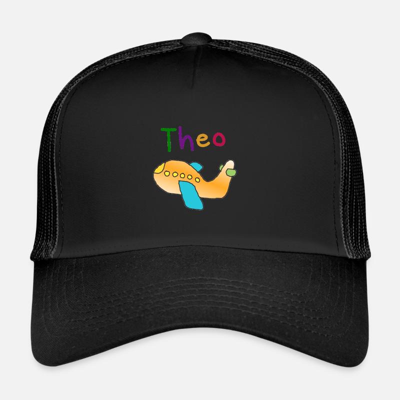 Theo Vorname Flieger Junge Flugzeug Name Geschenk Trucker Cap