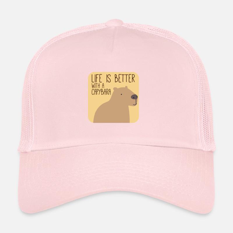 Capibara motif for capibara owners mammal Trucker Cap