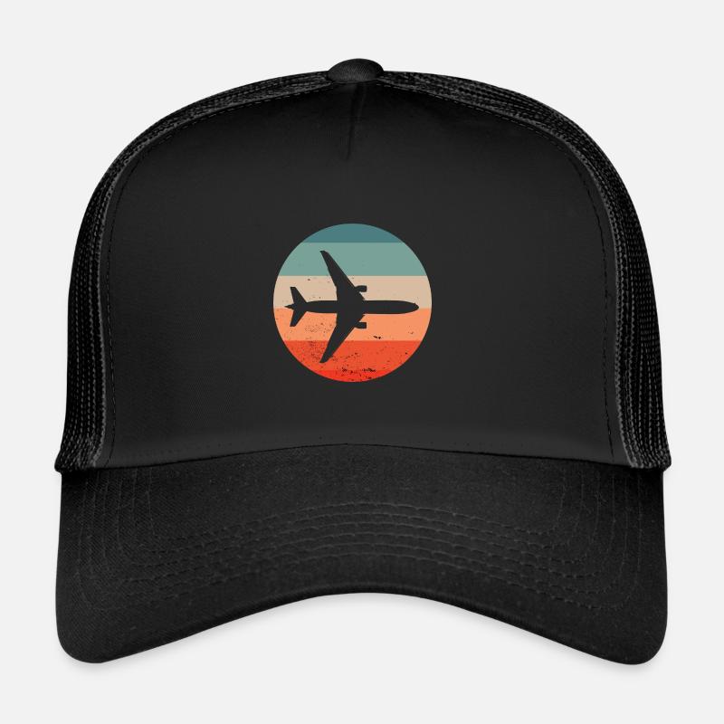 Avion pilote rétro rétro Casquette trucker 