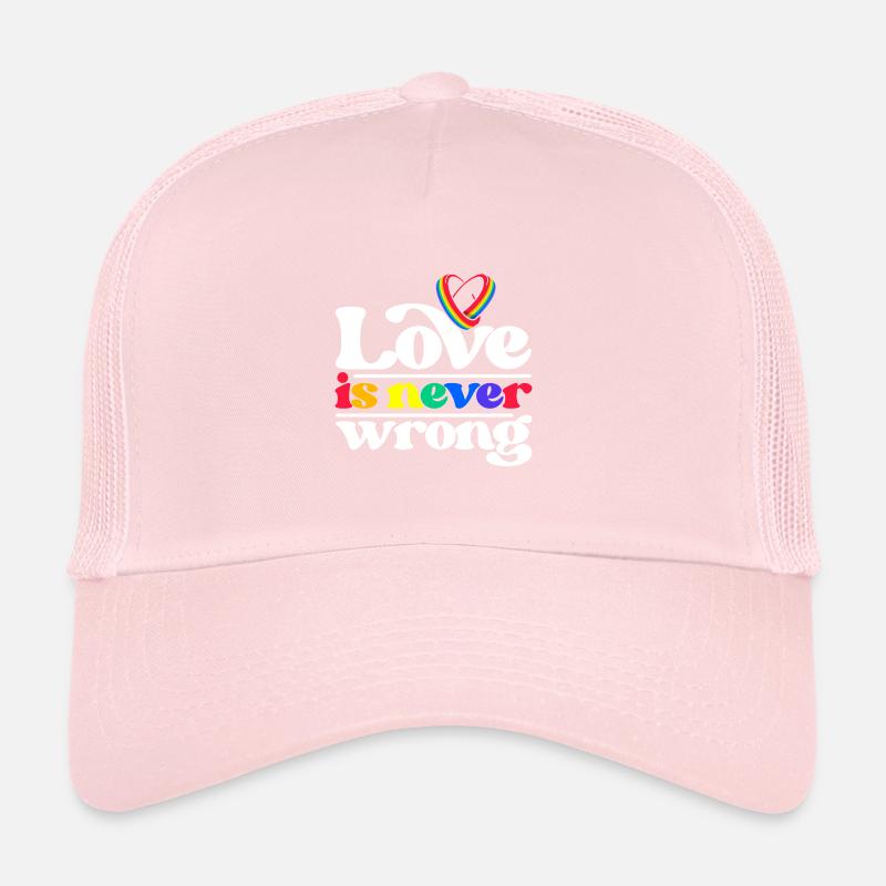 Love Is Never Wrong Lgbtq Diversity Rainbow Pride Trucker Cap