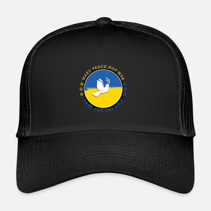 Ukraine Peace Dove Flag No War Trucker Cap