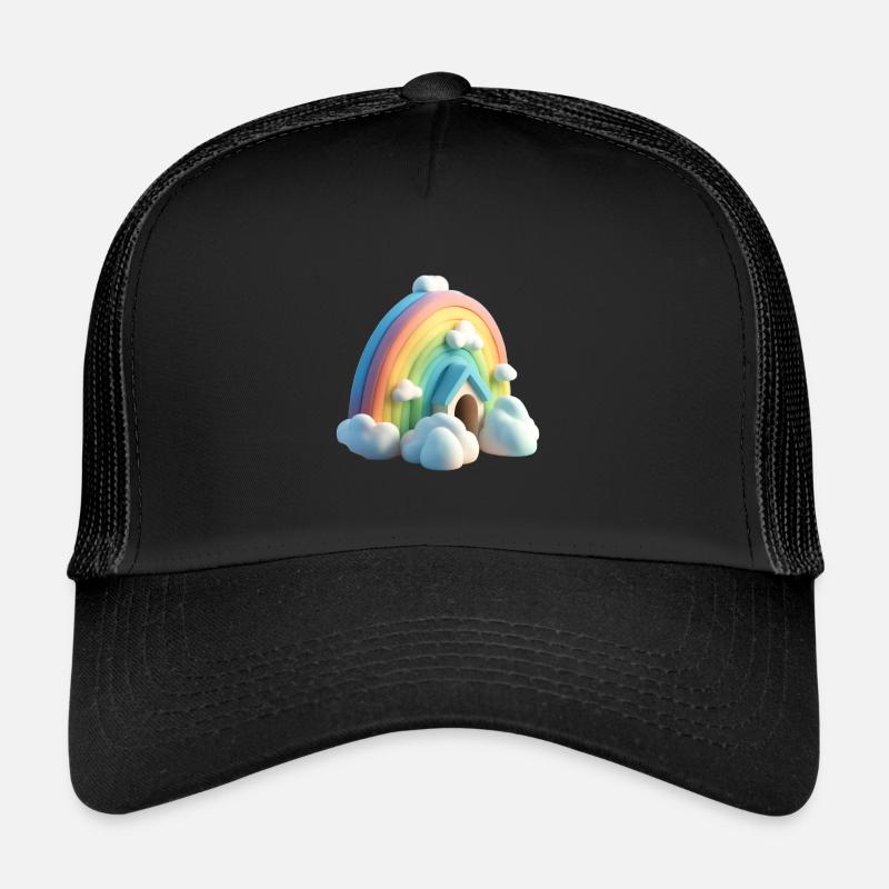 Regenbogen mit Haus Trucker Cap