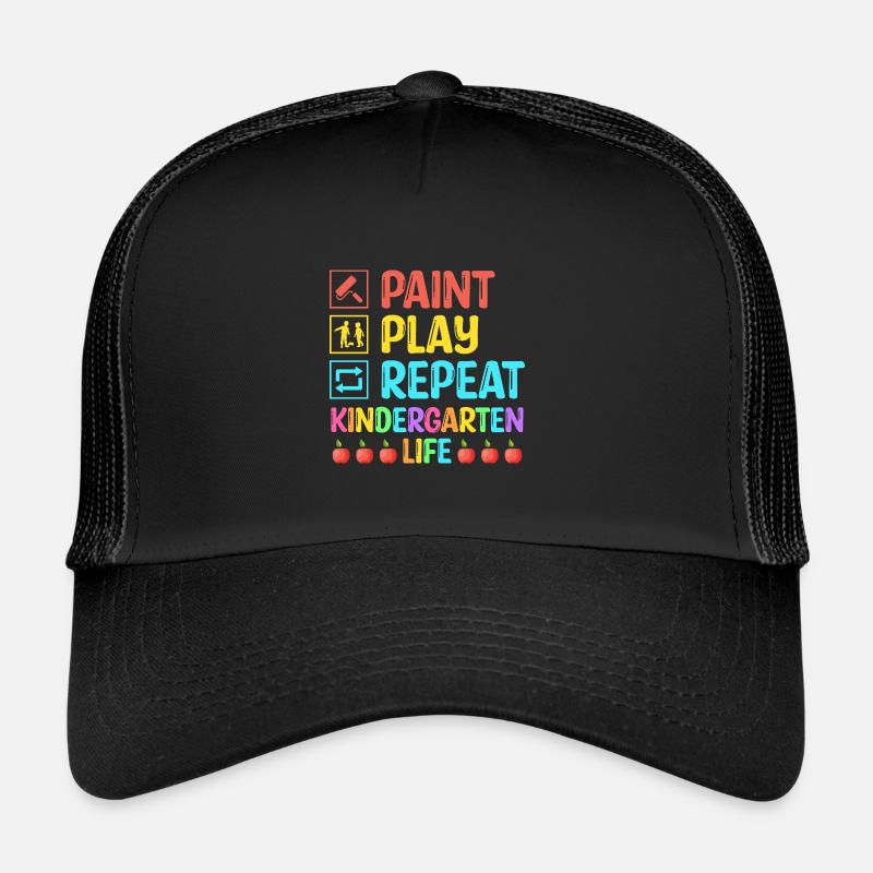 Peinture Jeu Répéter Maternelle Vie Enseignant Casquette trucker 