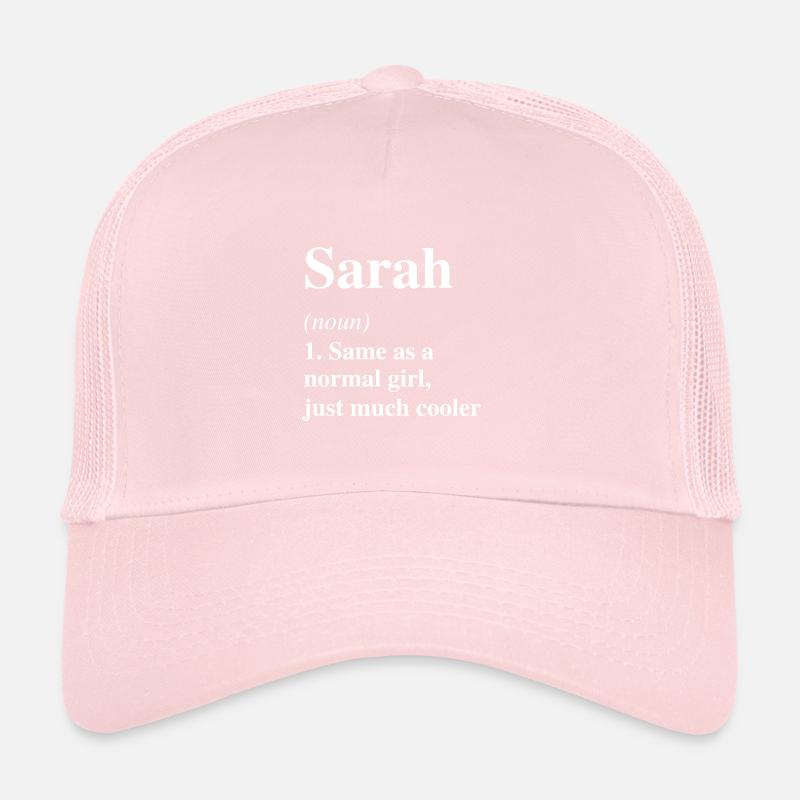 Sarah Definition Cooler Name Spruch Geschenk Trucker Cap
