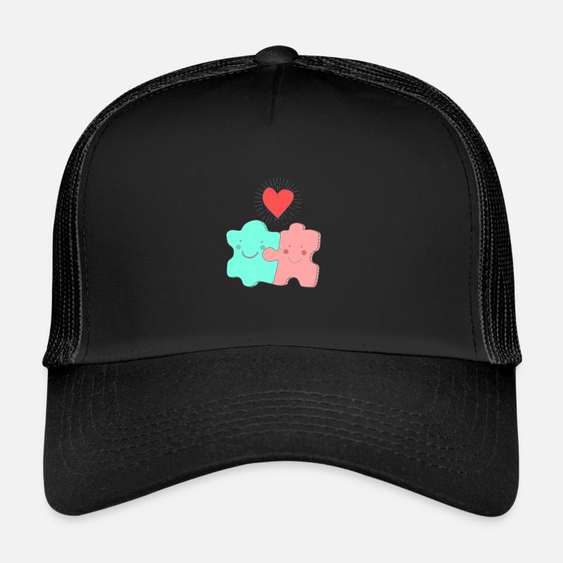 Puzzle amour et mariage Casquette trucker 