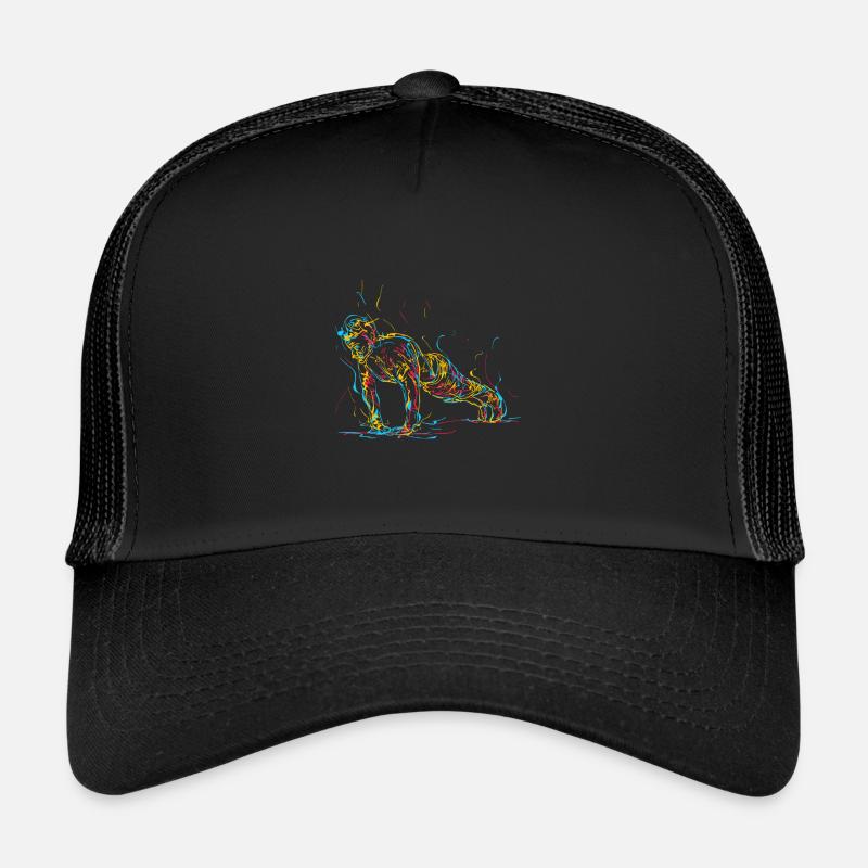Abstract man doing push up Casquette trucker 
