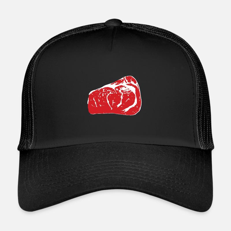 saftiges Steak - Trucker Cap - Schwarz/Schwarz