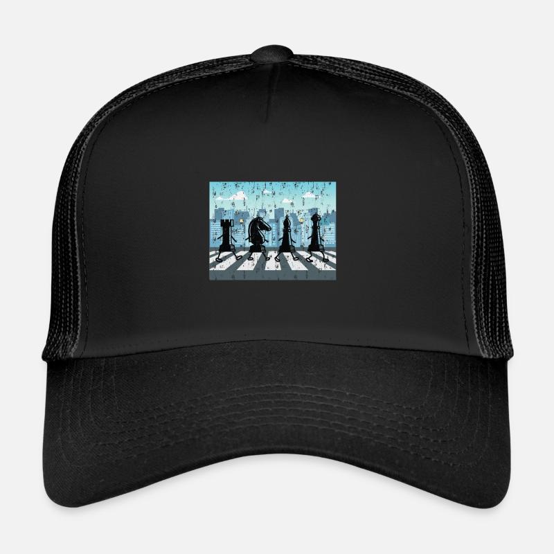 Schach Schachspieler - Trucker Cap - Schwarz/Schwarz