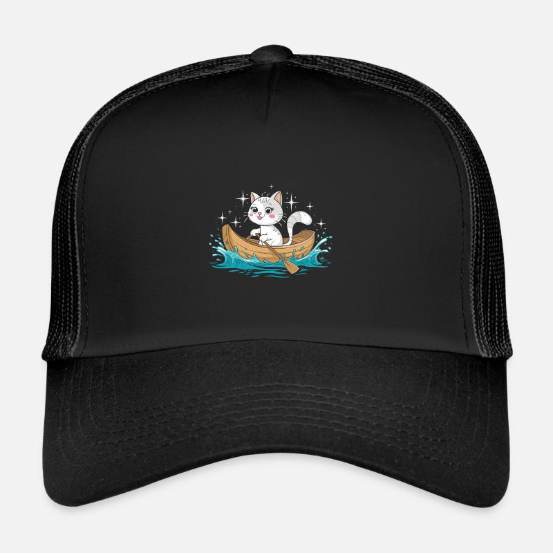 A Cat Boating Paddle Boat Trucker Cap