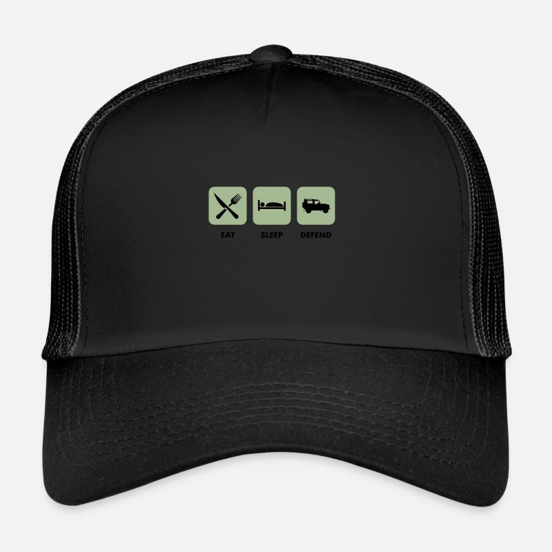 Eat, Sleep & Defend Casquette trucker 