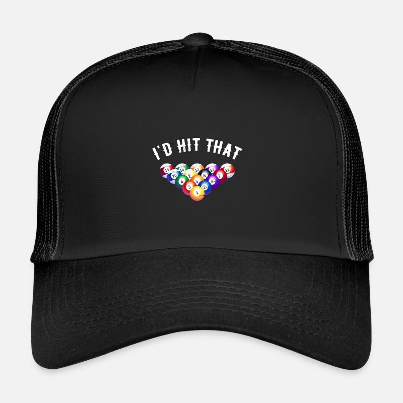 Id Hit That Billard Player Pool Billard Snooker Po Trucker Cap