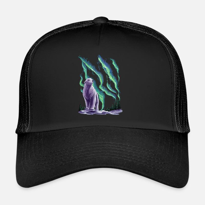 Winter polar bear - Trucker Cap - black/black
