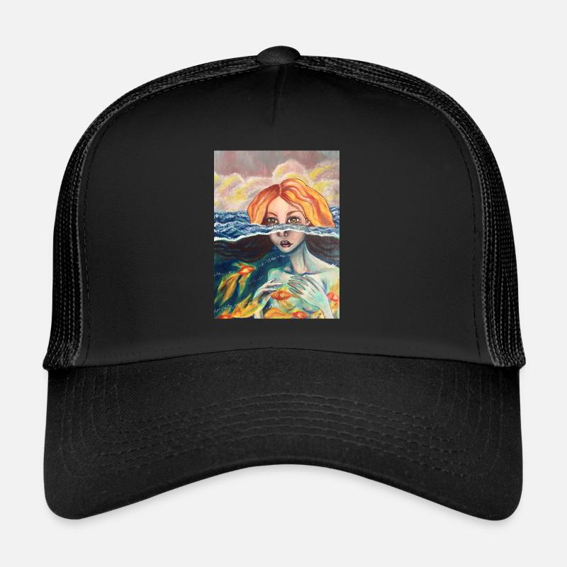 sirène - Casquette trucker  - noir/noir