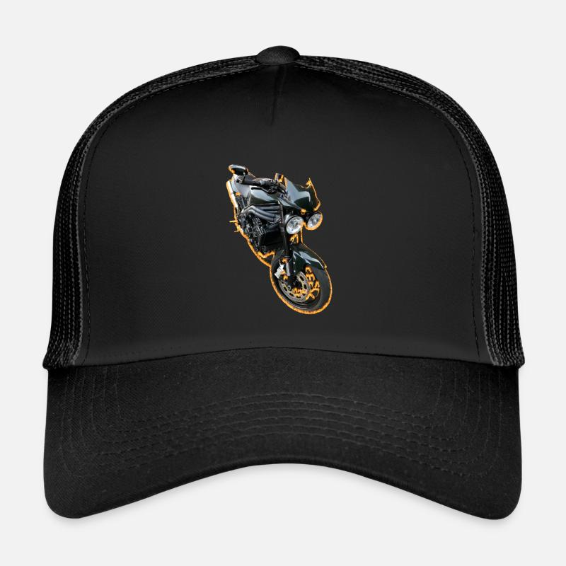 Speedy on Fire - Trucker Cap - Schwarz/Schwarz