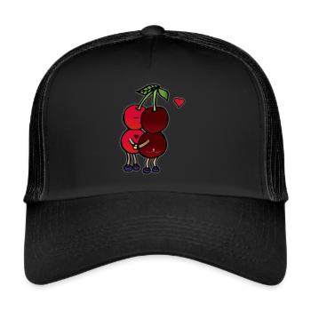 In love cherries - Trucker Cap - black/black - Front