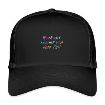 La vanité arrive avant la chute - Casquette trucker  - noir/noir - Devant