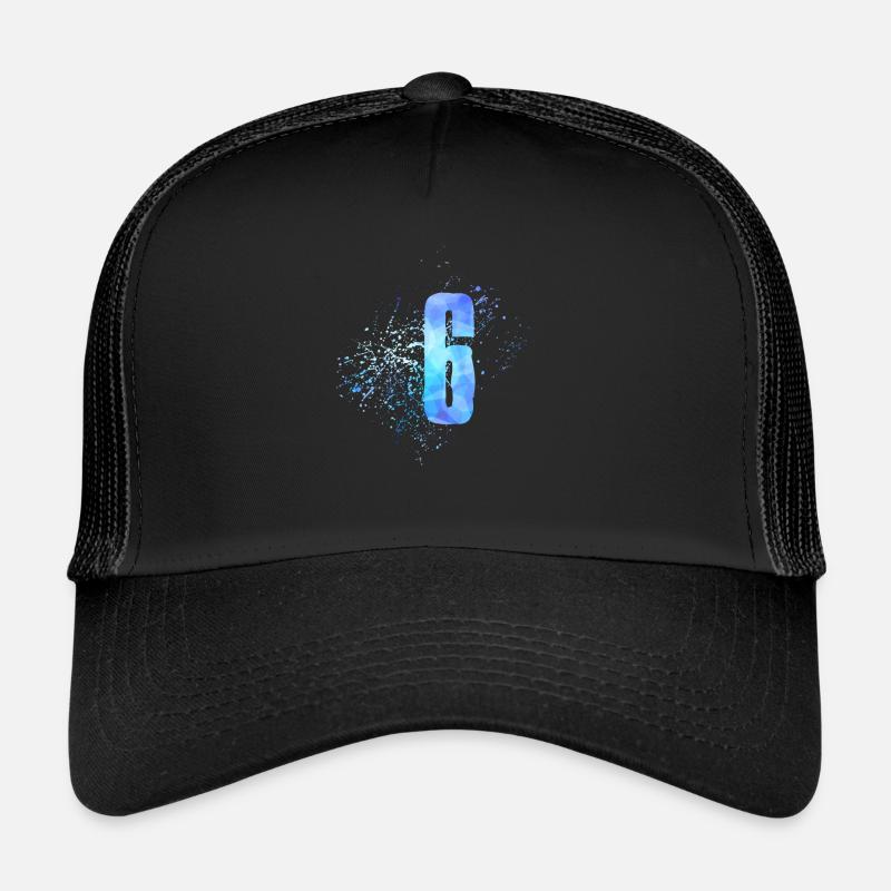 6 - Trucker Cap - Schwarz/Schwarz