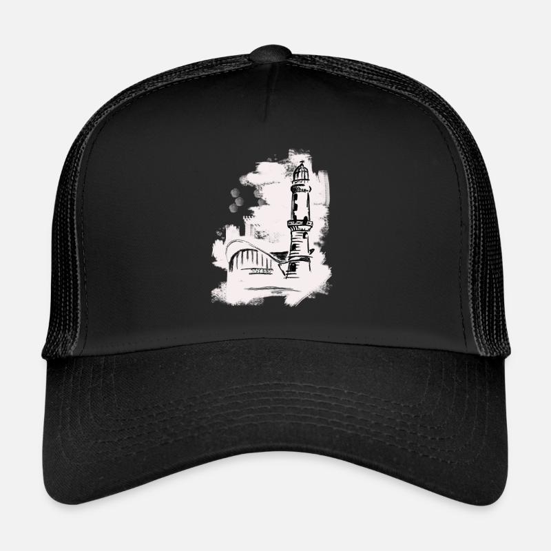 teepott Warnemünde - Casquette trucker  - noir/noir
