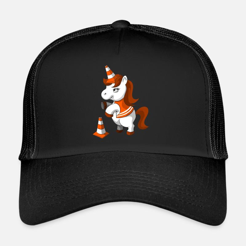 Einhorn Arbeit - Trucker Cap - Schwarz/Schwarz