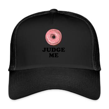 Donut juge-moi - Casquette trucker  - noir/noir - Devant