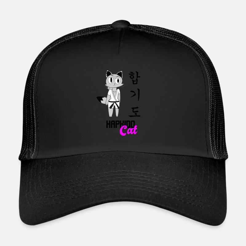 Hapkido Katze - Trucker Cap - Schwarz/Schwarz