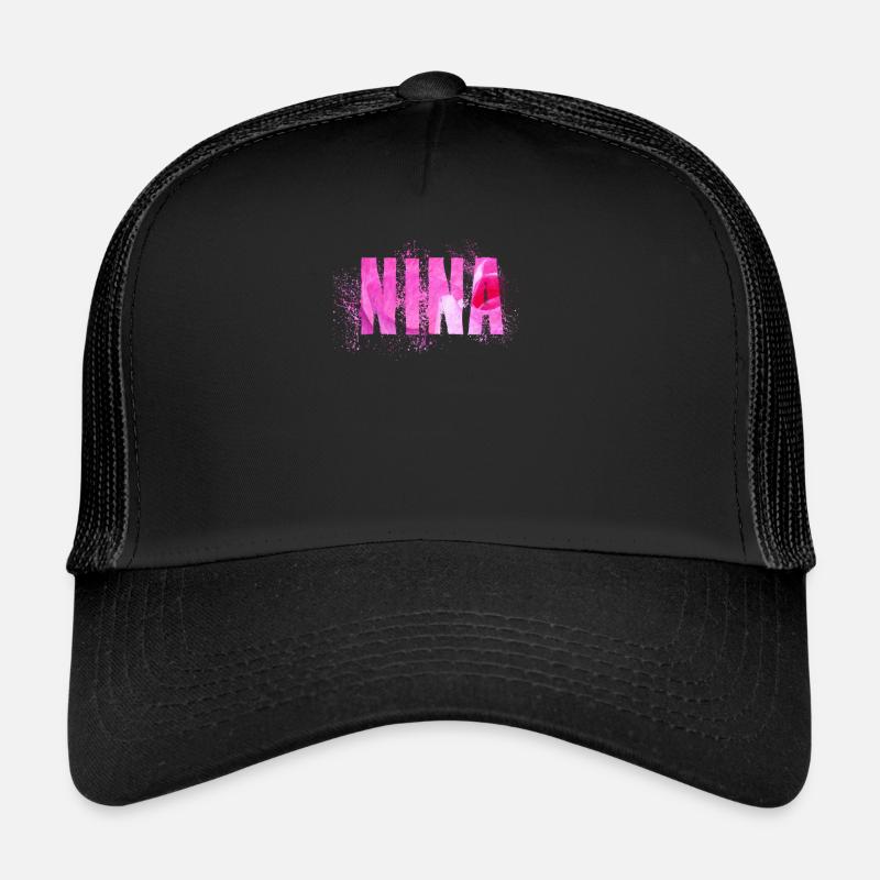 Nina - Trucker Cap - Schwarz/Schwarz