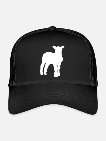 agneau - Casquette trucker  - noir/noir - Devant