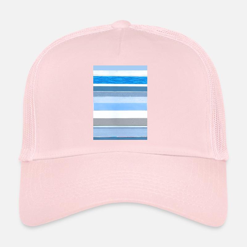 Rayures bleu blanc Casquette trucker 