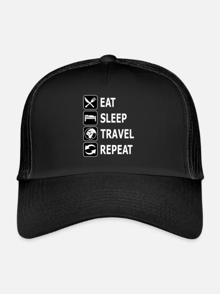 manger, voyager, voyager - Casquette trucker  - noir/noir - Devant
