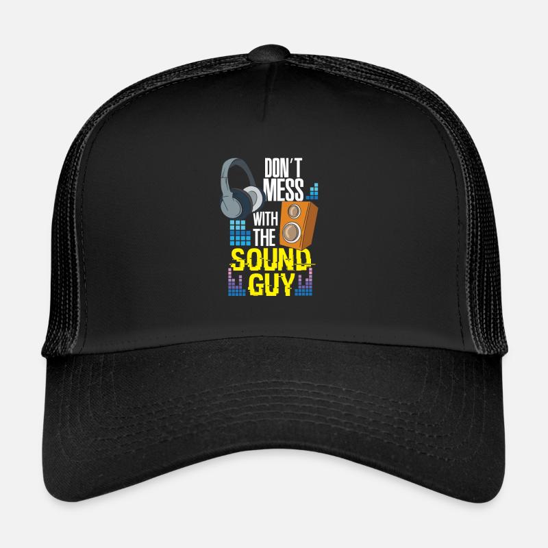 DJ Musik Soundtechniker Tontechniker - Trucker Cap - Schwarz/Schwarz