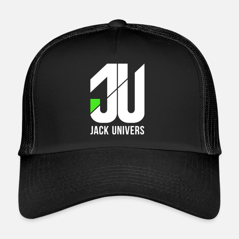 Jack Univers - Casquette trucker  - noir/noir