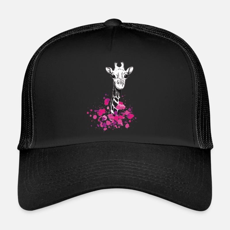 Giraffenklekse - Trucker Cap - Schwarz/Schwarz