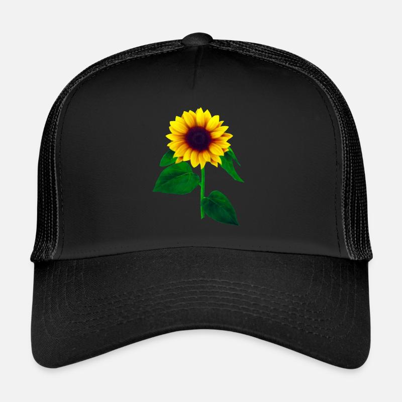 Sonnenblume - Trucker Cap - Schwarz/Schwarz