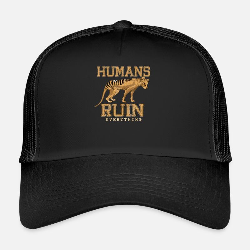 Humans Ruin Everything - Casquette trucker  - noir/noir