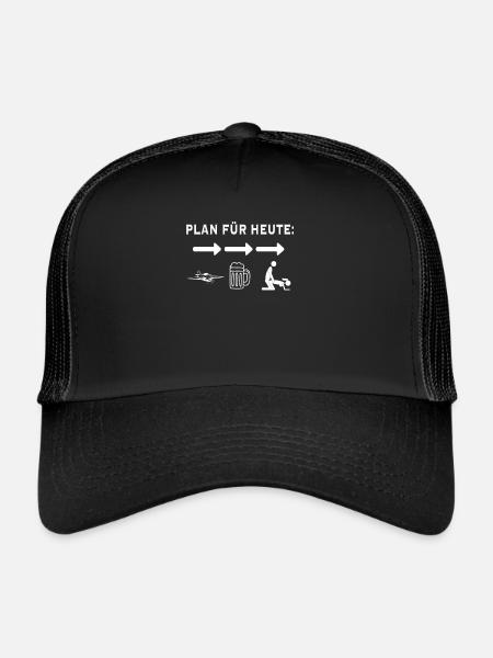 Modellflug Pilot Modellbau Flugzeug Modellbauer - Trucker Cap - Schwarz/Schwarz