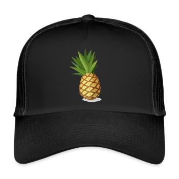 Ananas - Trucker Cap - Schwarz/Schwarz - Vorne