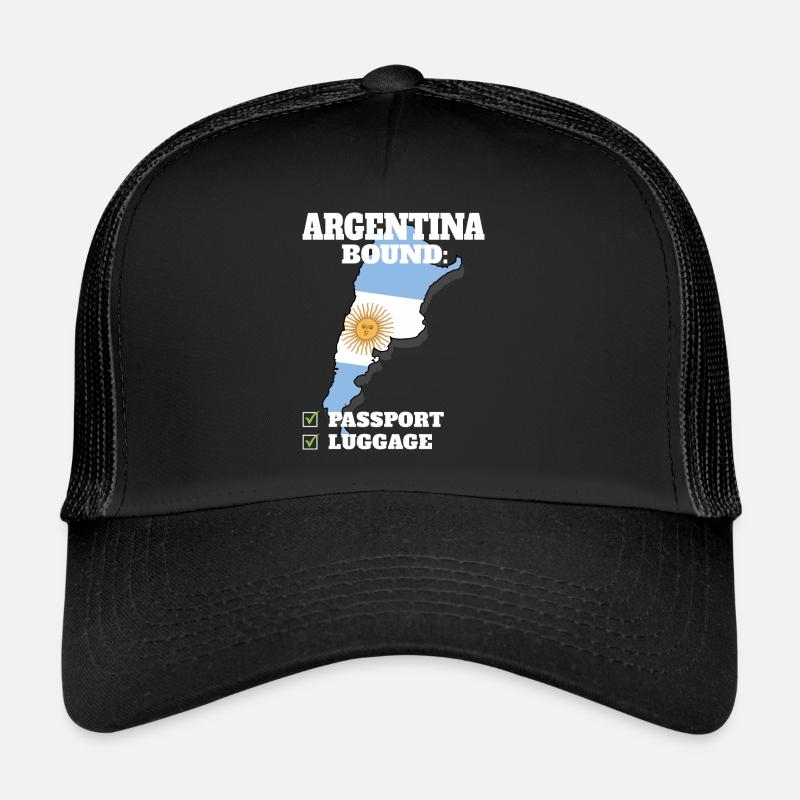 Argentine Pays à destination Voyage Drapeau argentin Casquette trucker 