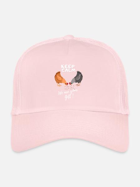 keep calm we are your gift - Casquette trucker  - rose pâle - Devant