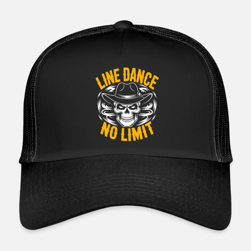 Line Dance Skull mit Stetson und Boots und Lasso Trucker Cap