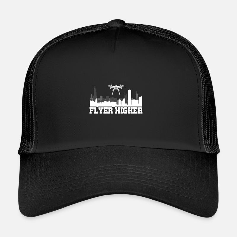 Flyer Higher Drone Flying Quadcopter Pilot RC Dron Trucker Cap