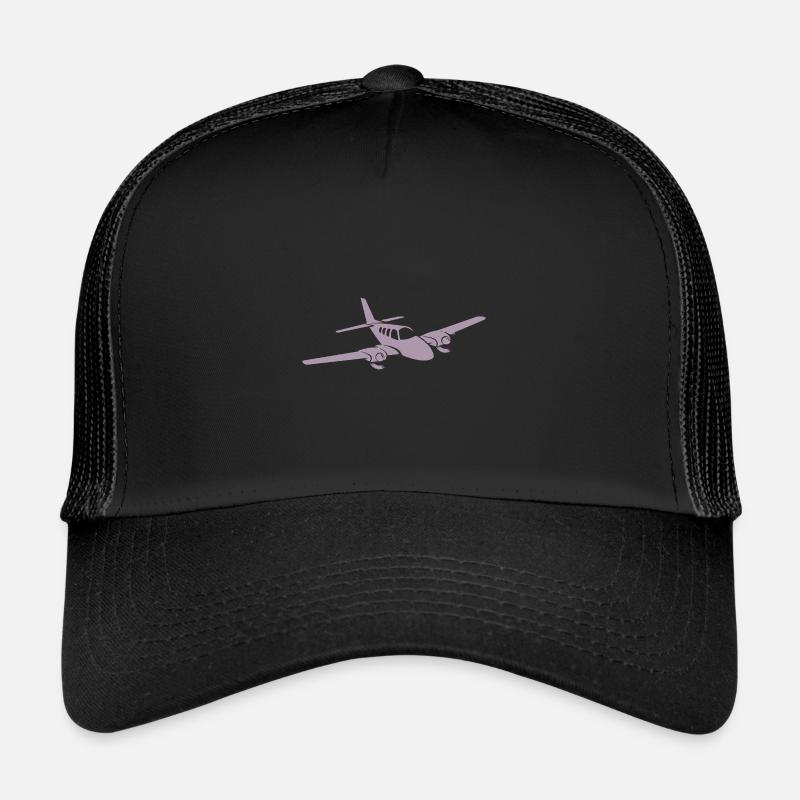 Minimalist propeller plane silhouette Trucker Cap