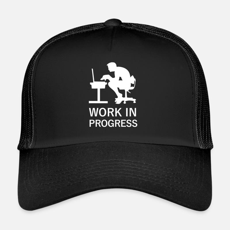 Work in Progress - Trucker Cap - Schwarz/Schwarz