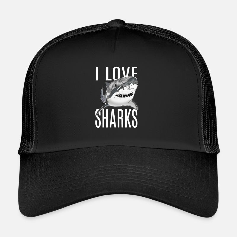 I love sharks Trucker Cap