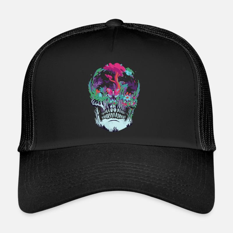 Skull nature - Trucker Cap - black/black
