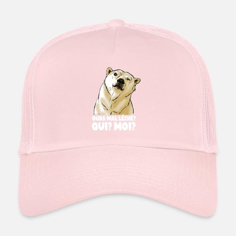Ours mal léché (texte blanc) Casquette trucker 