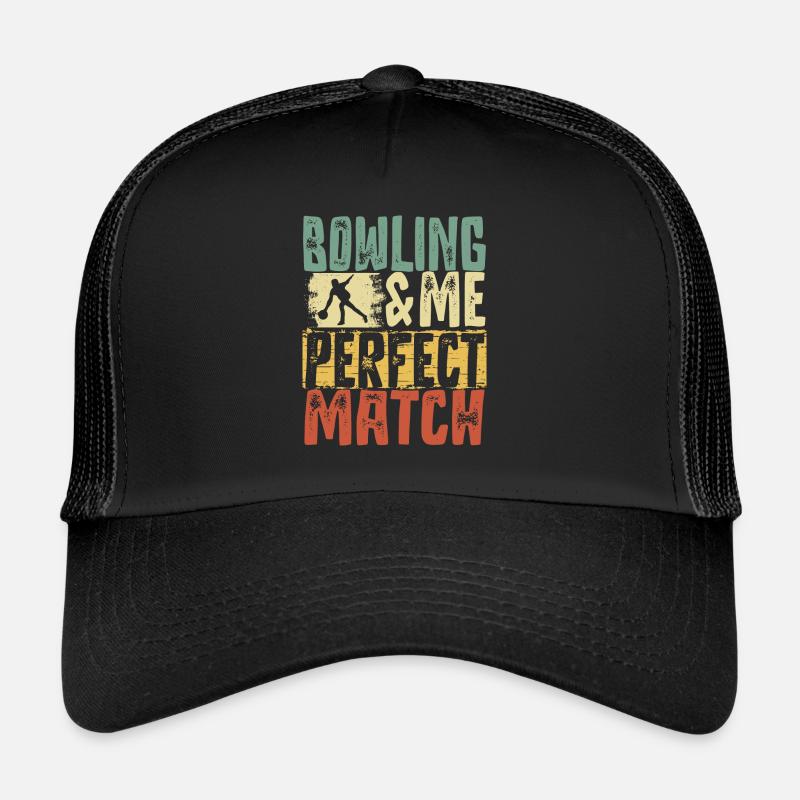 Bowling - Trucker Cap - Schwarz/Schwarz
