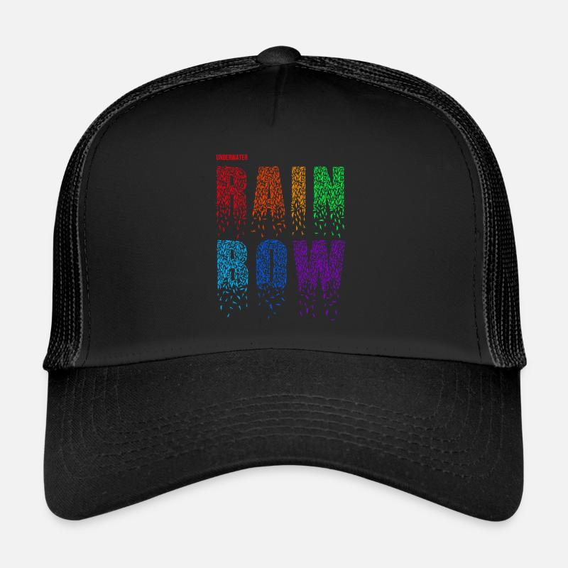 Crevettes - Rainbow - Casquette trucker  - noir/noir