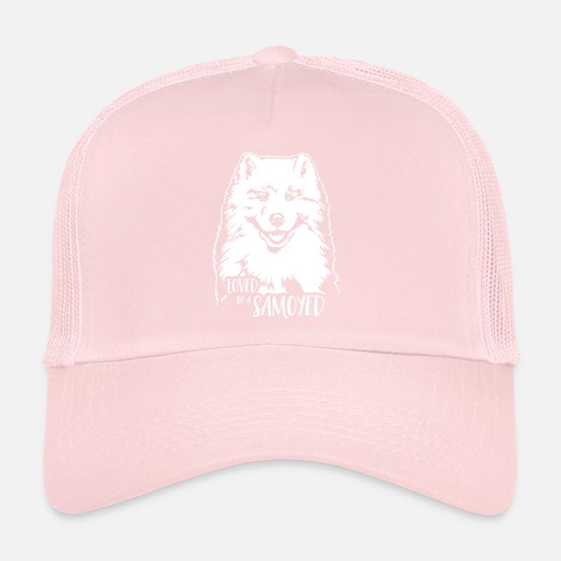 Aimé par un chien Samoyède Dicton de chien Samoyède Casquette trucker 