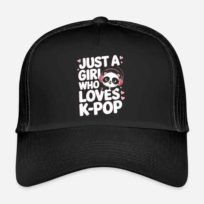 K-Pop Musik Koreanischer Pop - Trucker Cap - Schwarz/Schwarz